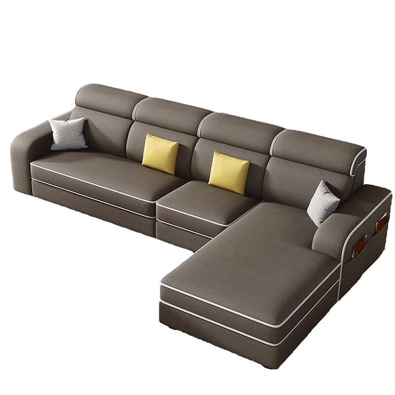 126" Square Arm Sectionals,Living Room Sectional sofa,L-Shape Clearhalo 'furn' 'furn_sectionals' 'Furniture' 'Living Room Furniture' 'Sectionals' 5707870