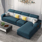 126" Square Arm Sectionals,Living Room Sectional sofa,L-Shape Navy Blue Linen Foam Clearhalo 'furn' 'furn_sectionals' 'Furniture' 'Living Room Furniture' 'Sectionals' 5707871