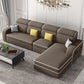126" Square Arm Sectionals,Living Room Sectional sofa,L-Shape Coffee Linen Foam Clearhalo 'furn' 'furn_sectionals' 'Furniture' 'Living Room Furniture' 'Sectionals' 5707874
