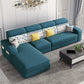 126" Square Arm Sectionals,Living Room Sectional sofa,L-Shape Blue Linen Latex Clearhalo 'furn' 'furn_sectionals' 'Furniture' 'Living Room Furniture' 'Sectionals' 5707878