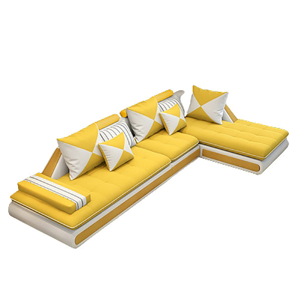 129.13 Inches Long Velvet Sectional Modern Sectional for Living Room Clearhalo 'furn' 'furn_sectionals' 'Furniture' 'Living Room Furniture' 'Sectionals' 5707895