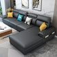 Contemporary Stain-Resistant Faux Leather for Living Room Sofa with Storage