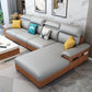Contemporary Stain-Resistant Faux Leather for Living Room Sofa with Storage