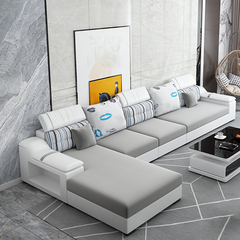 Section de teinture moderne de gris léger sectionnel sectionnel