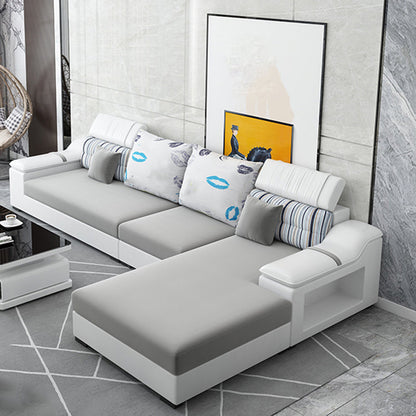 Section de teinture moderne de gris léger sectionnel sectionnel