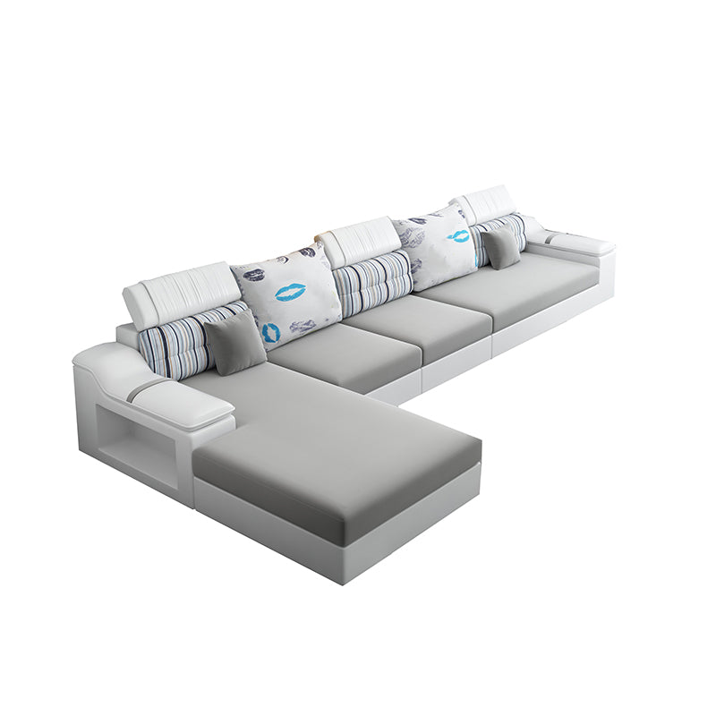 Section de teinture moderne de gris léger sectionnel sectionnel