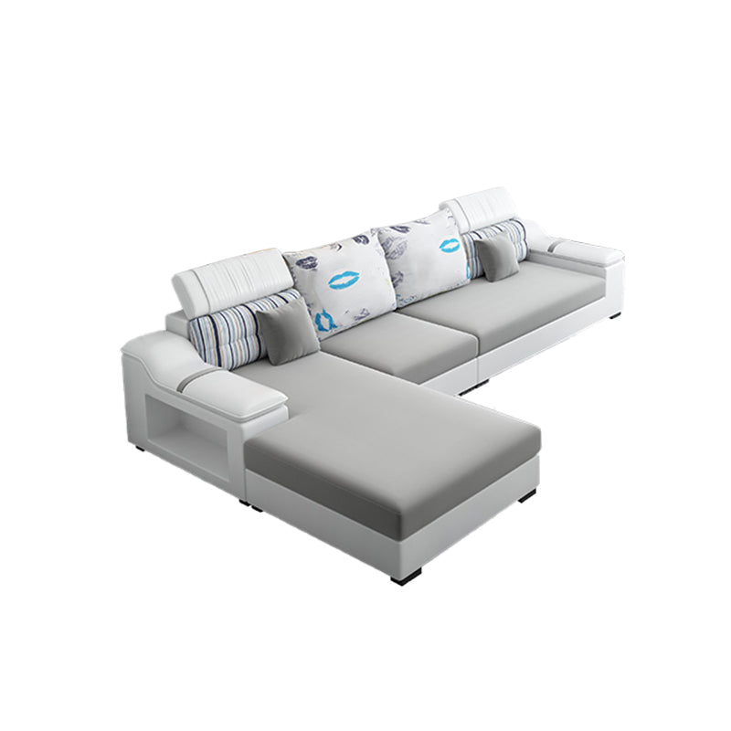 Section de teinture moderne de gris léger sectionnel sectionnel