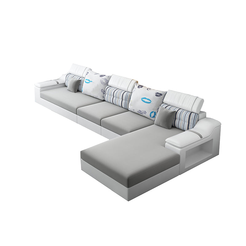 Section de teinture moderne de gris léger sectionnel sectionnel