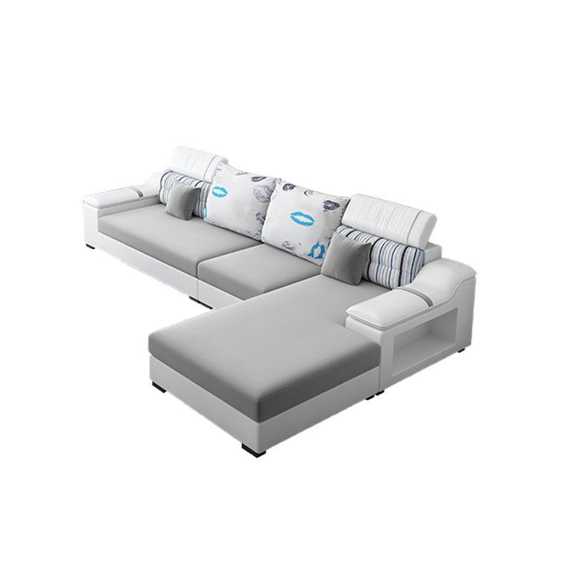 Section de teinture moderne de gris léger sectionnel sectionnel