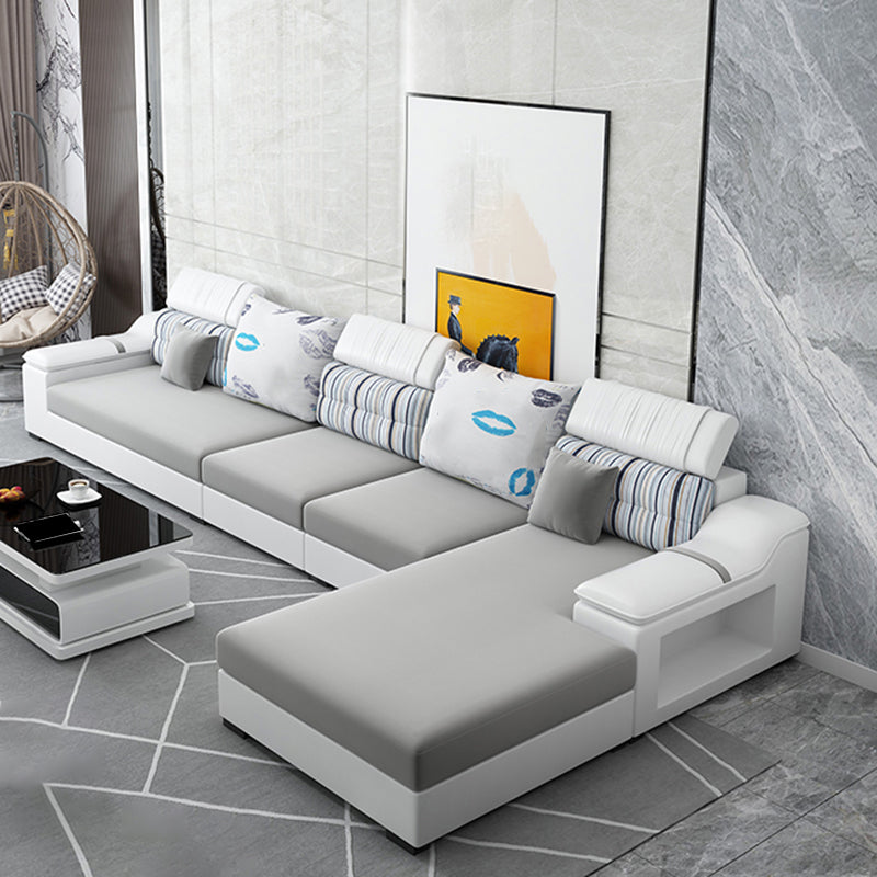 Section de teinture moderne de gris léger sectionnel sectionnel