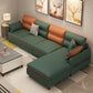 Stain-Resistant Sectionl with Storage Faux Leather 102"  Sectional