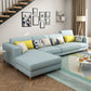 Removable Cushions,Adjustable Sectional Sofa, 67" Linen Sectional sofa Blue Left Clearhalo 'furn' 'furn_sectionals' 'Furniture' 'Living Room Furniture' 'Sectionals' 5708010