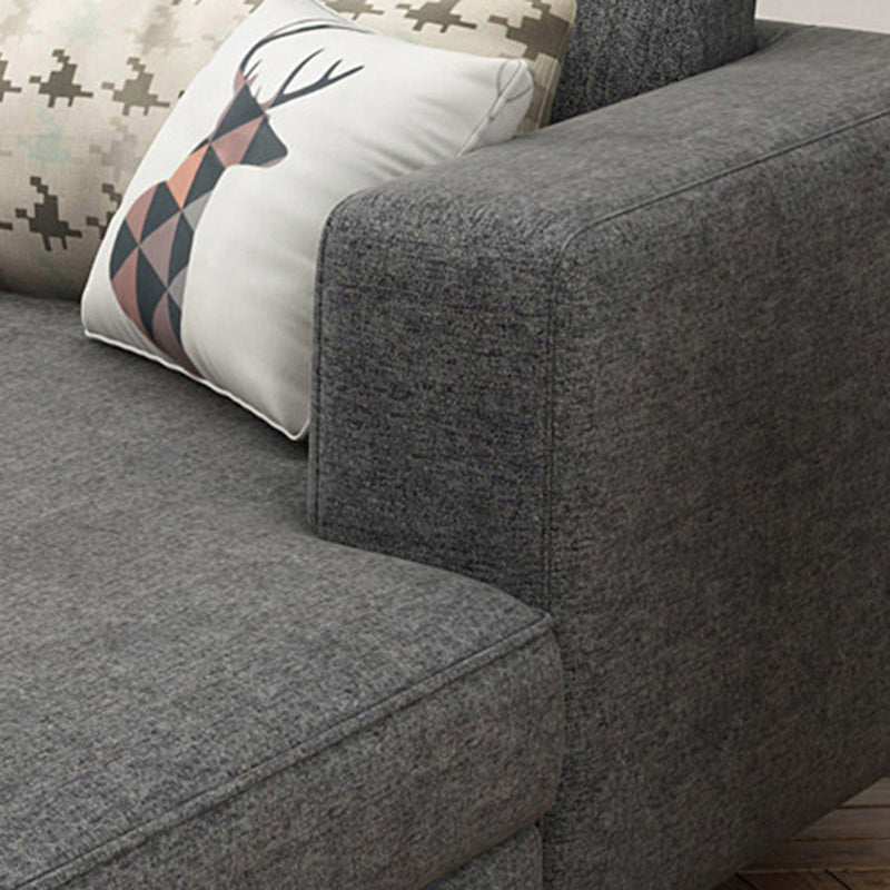 Removable Cushions,Adjustable Sectional Sofa, 67" Linen Sectional sofa Clearhalo 'furn' 'furn_sectionals' 'Furniture' 'Living Room Furniture' 'Sectionals' 5708023