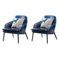 Mid-Century Modern Basic Four Leg Arm Chair Leather Accent Armchair for Living Room Navy Blue 2 Piece Set Clearhalo 'Accent Chairs' 'accent_chairs' 'Chairs & Seating' 'furn' 'furn_accent_chairs' 'Furniture' 'Living Room Furniture' 5708066
