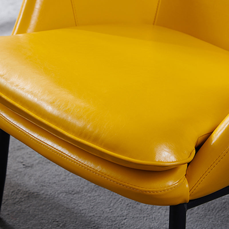 Mid-Century Modern Basic Four Leg Arm Chair Leather Accent Armchair for Living Room Clearhalo 'Accent Chairs' 'accent_chairs' 'Chairs & Seating' 'furn' 'furn_accent_chairs' 'Furniture' 'Living Room Furniture' 5708067