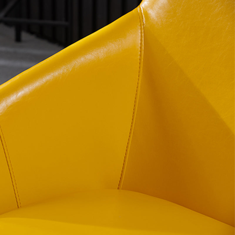 Mid-Century Modern Basic Four Leg Arm Chair Leather Accent Armchair for Living Room Clearhalo 'Accent Chairs' 'accent_chairs' 'Chairs & Seating' 'furn' 'furn_accent_chairs' 'Furniture' 'Living Room Furniture' 5708068