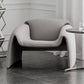 Mid-Century Modern Sled Arm Chair Faux Leather Accent Armchair for Bedroom Clearhalo 'Accent Chairs' 'accent_chairs' 'Chairs & Seating' 'furn' 'furn_accent_chairs' 'Furniture' 'Living Room Furniture' 5708086