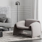 Mid-Century Modern Sled Arm Chair Faux Leather Accent Armchair for Bedroom Clearhalo 'Accent Chairs' 'accent_chairs' 'Chairs & Seating' 'furn' 'furn_accent_chairs' 'Furniture' 'Living Room Furniture' 5708088