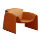 Mid-Century Modern Sled Arm Chair Faux Leather Accent Armchair for Bedroom Orange 1 Piece Clearhalo 'Accent Chairs' 'accent_chairs' 'Chairs & Seating' 'furn' 'furn_accent_chairs' 'Furniture' 'Living Room Furniture' 5708102