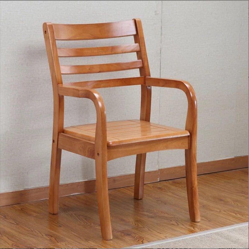 Mid-century Modern Style Rubber Wood Solid Wood Armrest Fixed Back ARM Chair Clearhalo 'Accent Chairs' 'accent_chairs' 'Chairs & Seating' 'furn' 'furn_accent_chairs' 'Furniture' 'Living Room Furniture' 5708233