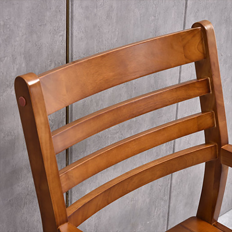 Mid-century Modern Style Rubber Wood Solid Wood Armrest Fixed Back ARM Chair Clearhalo 'Accent Chairs' 'accent_chairs' 'Chairs & Seating' 'furn' 'furn_accent_chairs' 'Furniture' 'Living Room Furniture' 5708247