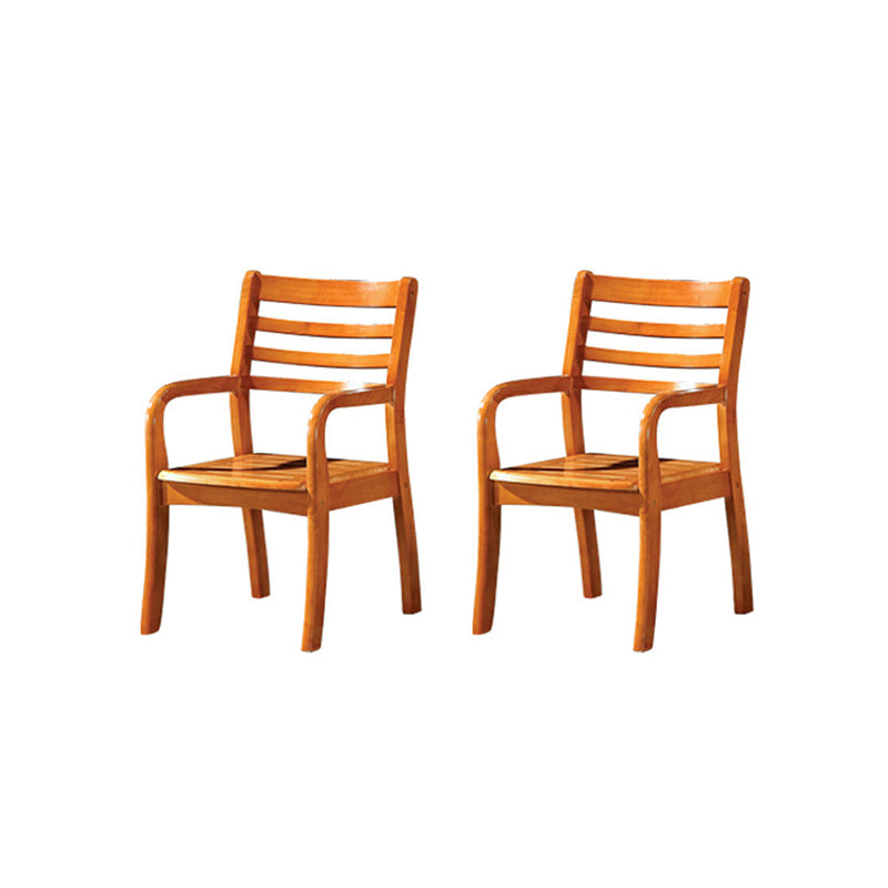 Mid-century Modern Style Rubber Wood Solid Wood Armrest Fixed Back ARM Chair 20"L x 20"W x 35"H Yellow 2 Piece Set Clearhalo 'Accent Chairs' 'accent_chairs' 'Chairs & Seating' 'furn' 'furn_accent_chairs' 'Furniture' 'Living Room Furniture' 5708252