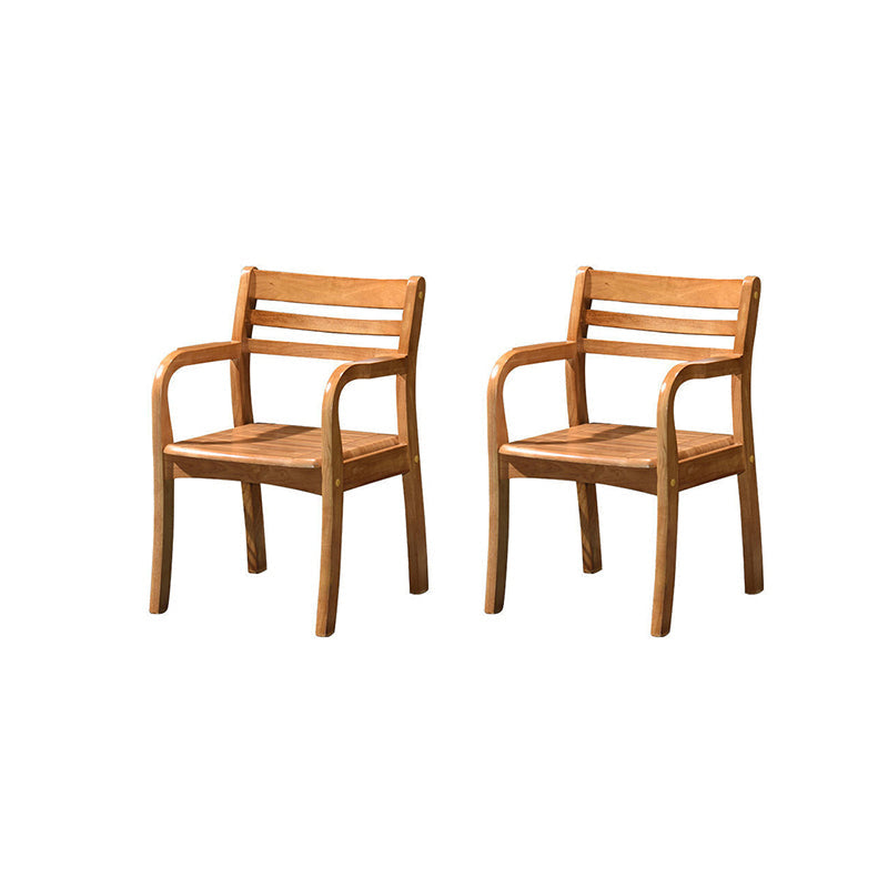 Mid-century Modern Style Rubber Wood Solid Wood Armrest Fixed Back ARM Chair 20"L x 20"W x 31"H Yellow 2 Piece Set Clearhalo 'Accent Chairs' 'accent_chairs' 'Chairs & Seating' 'furn' 'furn_accent_chairs' 'Furniture' 'Living Room Furniture' 5708253