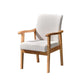 Mid-century Modern 21.25"Wide Linen Blend Fixed Back Square Arm Chair Natural Wood White 1 Piece Clearhalo 'Accent Chairs' 'accent_chairs' 'Chairs & Seating' 'furn' 'furn_accent_chairs' 'Furniture' 'Living Room Furniture' 5708266