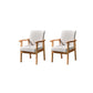 Mid-century Modern 21.25"Wide Linen Blend Fixed Back Square Arm Chair Natural Wood White 2 Piece Set Clearhalo 'Accent Chairs' 'accent_chairs' 'Chairs & Seating' 'furn' 'furn_accent_chairs' 'Furniture' 'Living Room Furniture' 5708276