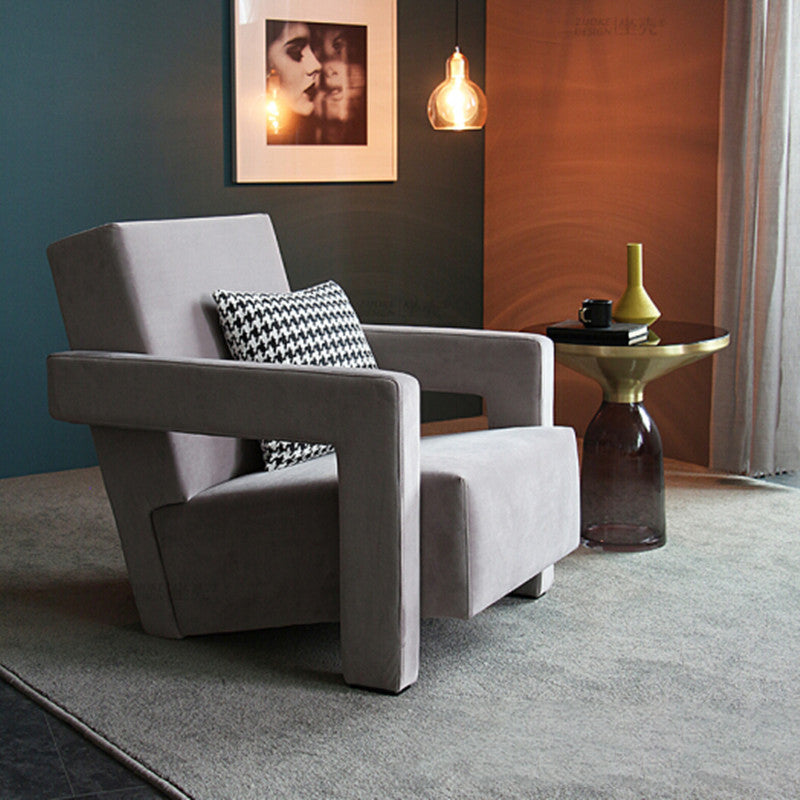 Contemporary 27.56 "sedia a braccio quadrato di spugna fissata larga