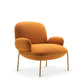 Contemporary 32.3"Wide Velvet Fixed Back Sponge 4 Legs Arm Chair Orange 1 Piece Clearhalo 'Accent Chairs' 'accent_chairs' 'Chairs & Seating' 'furn' 'furn_accent_chairs' 'Furniture' 'Living Room Furniture' 5708307