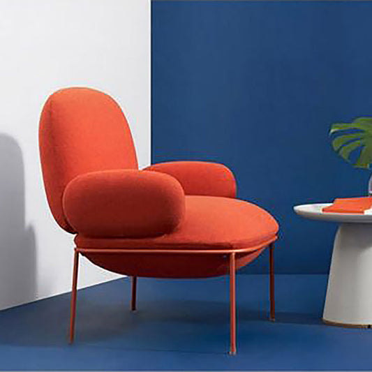 Contemporary 32.3"Wide Velvet Fixed Back Sponge 4 Legs Arm Chair Clearhalo 'Accent Chairs' 'accent_chairs' 'Chairs & Seating' 'furn' 'furn_accent_chairs' 'Furniture' 'Living Room Furniture' 5708308