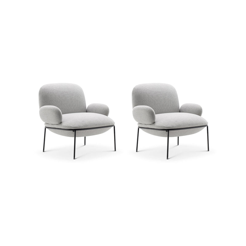 Contemporary 32.3"Wide Velvet Fixed Back Sponge 4 Legs Arm Chair Off-White 2 Piece Set Clearhalo 'Accent Chairs' 'accent_chairs' 'Chairs & Seating' 'furn' 'furn_accent_chairs' 'Furniture' 'Living Room Furniture' 5708322