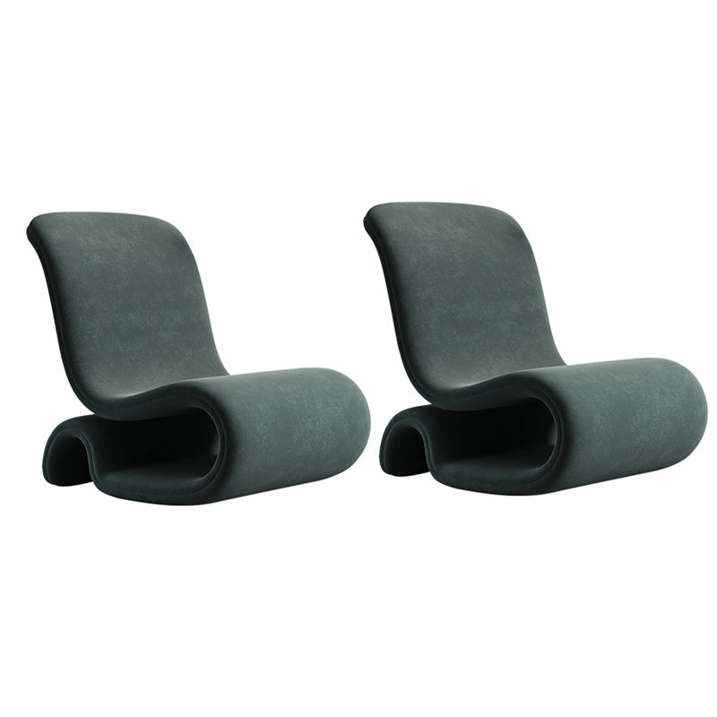 Silla sin esponja de terciopelo de 26 "de ancho contemporáneo