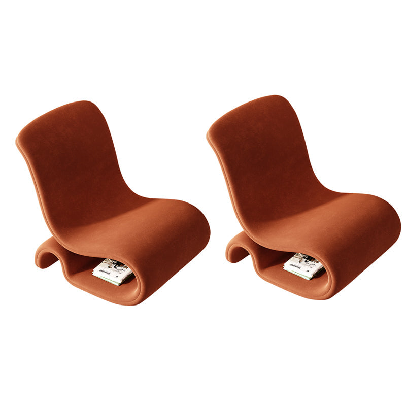 Silla sin esponja de terciopelo de 26 "de ancho contemporáneo