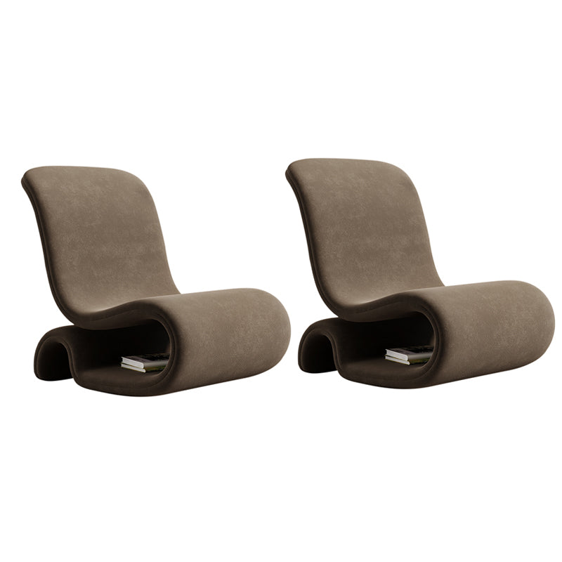 Silla sin esponja de terciopelo de 26 "de ancho contemporáneo