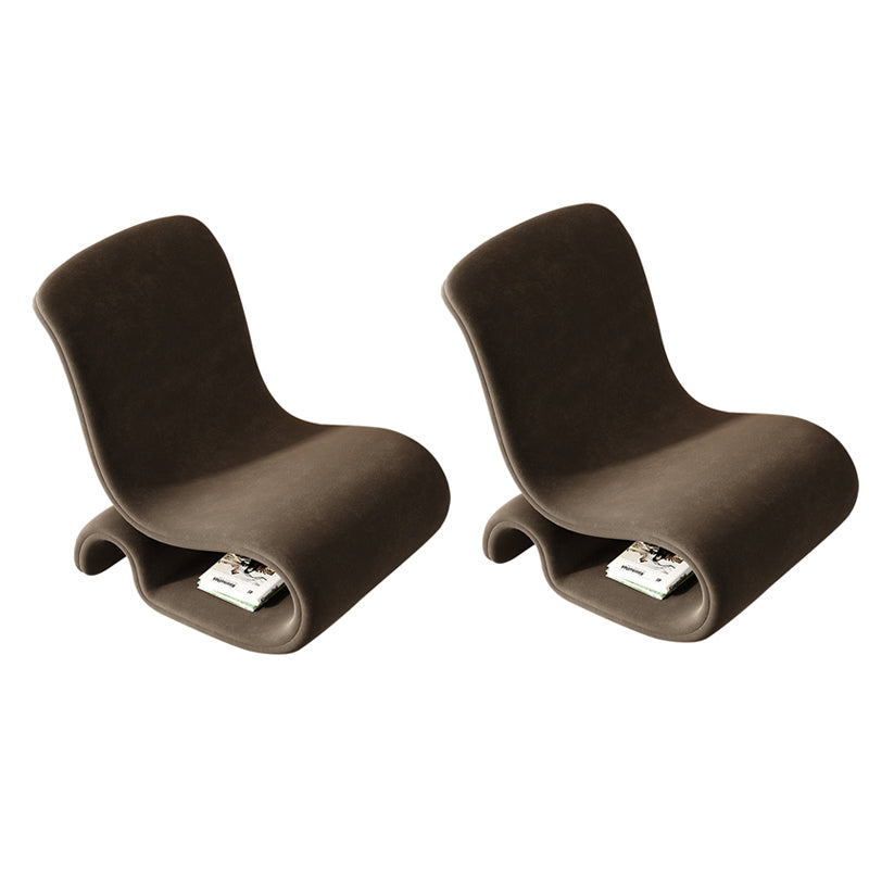 Silla sin esponja de terciopelo de 26 "de ancho contemporáneo