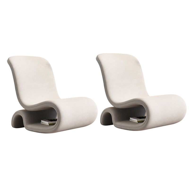 Silla sin esponja de terciopelo de 26 "de ancho contemporáneo