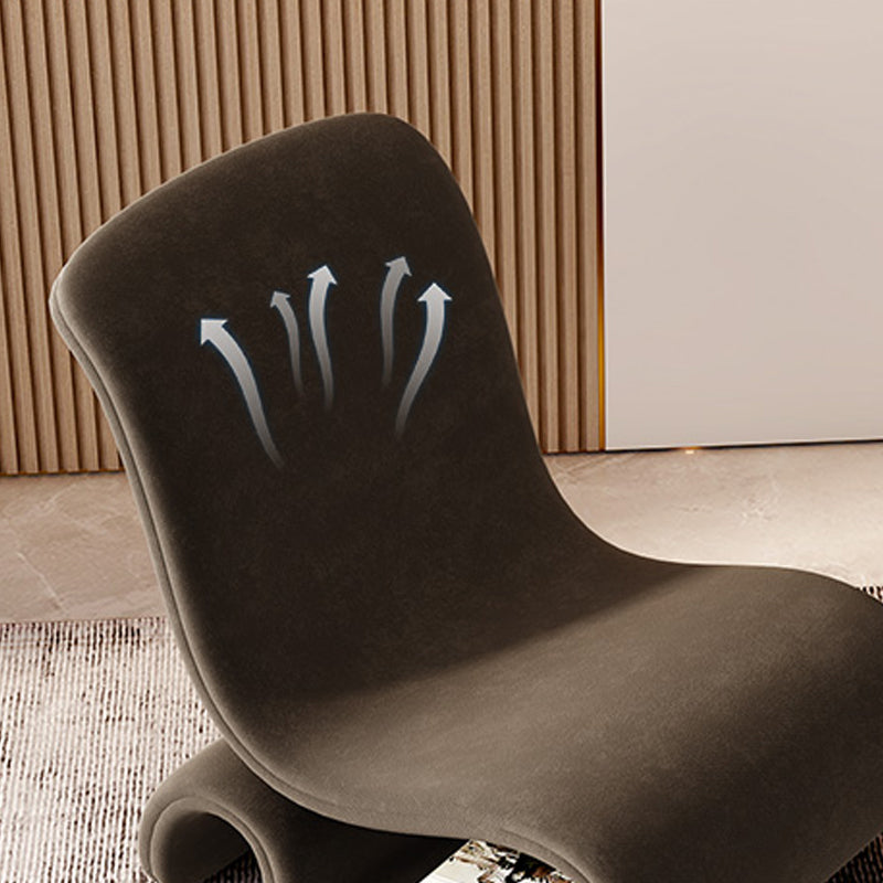 Silla sin esponja de terciopelo de 26 "de ancho contemporáneo