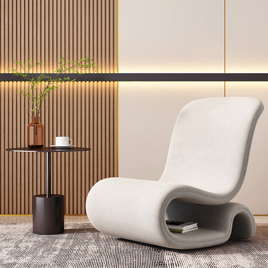 Contemporary 26 "Wide Velvet Fixed Back Sponge Armless Chair