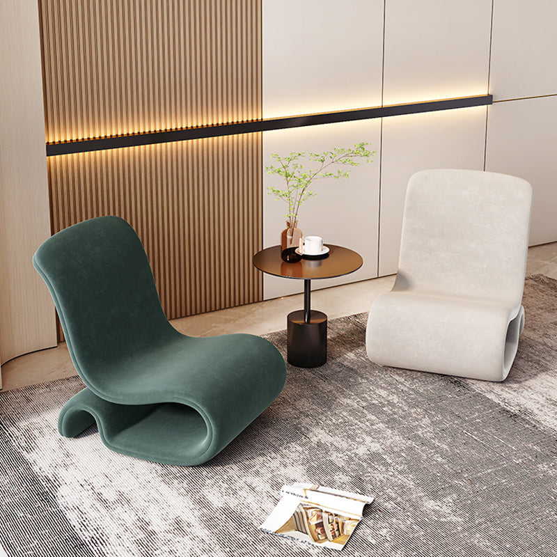 Silla sin esponja de terciopelo de 26 "de ancho contemporáneo