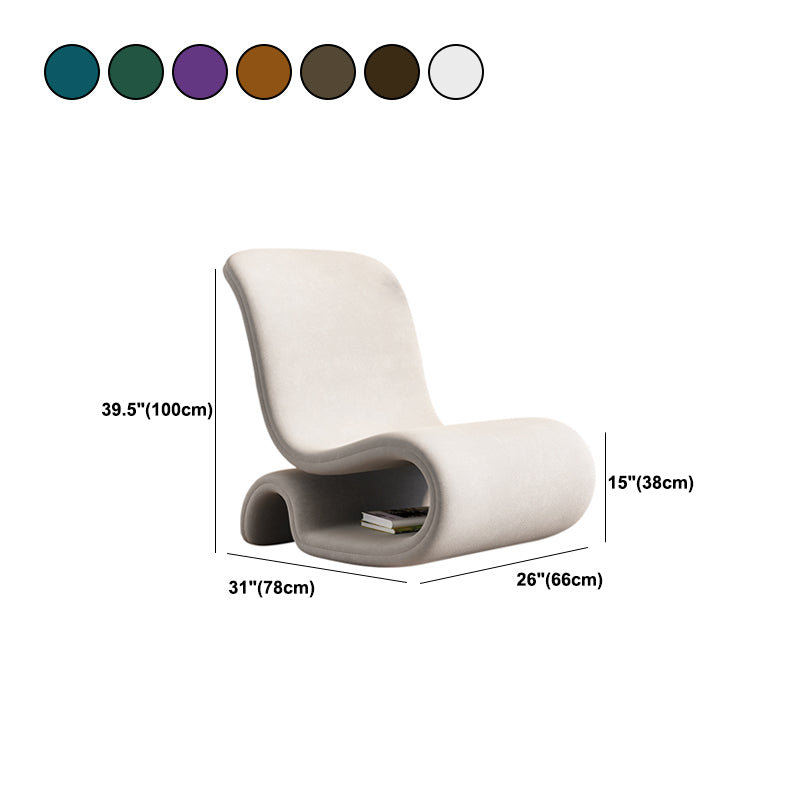 Silla sin esponja de terciopelo de 26 "de ancho contemporáneo