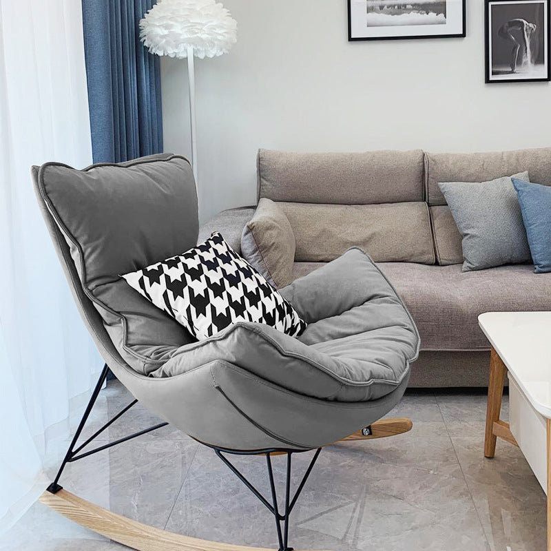 Modern Rocking Chair Solid Wood Rocker Chair with Light Legs