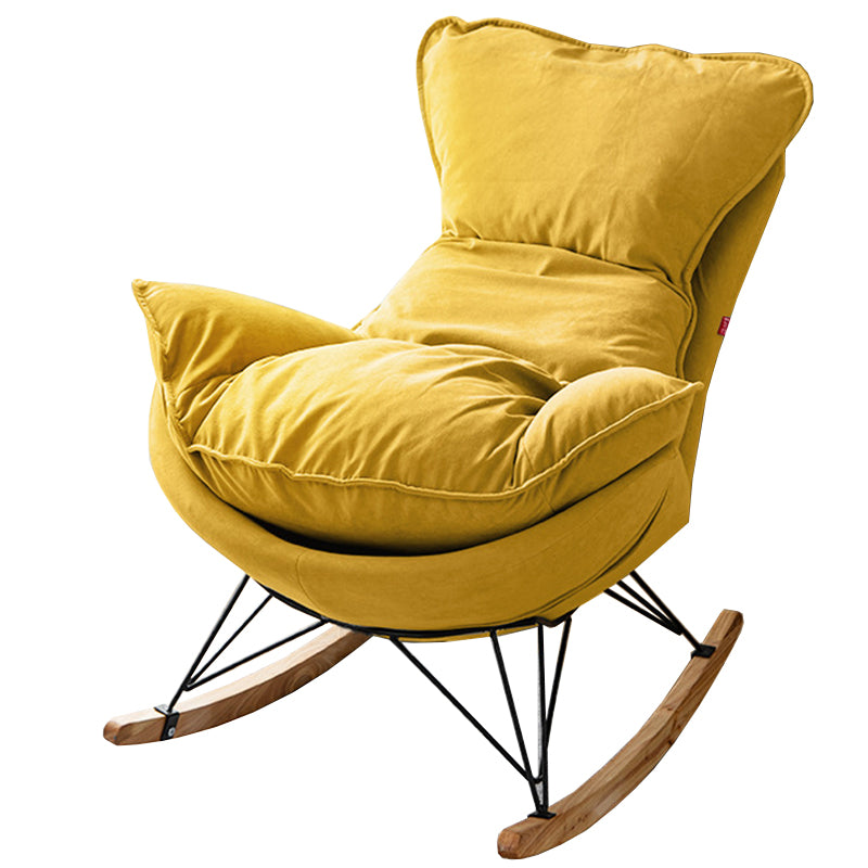 Modern Rocking Chair Solid Wood Rocker Chair with Light Legs