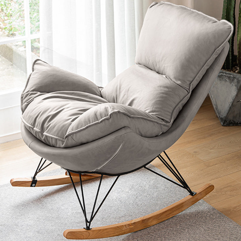 Modern Rocking Chair Solid Wood Rocker Chair with Light Legs