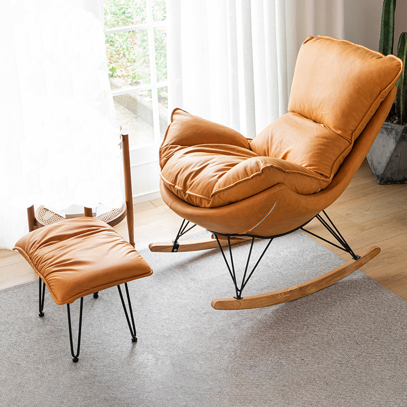Modern Rocking Chair Solid Wood Rocker Chair with Light Legs