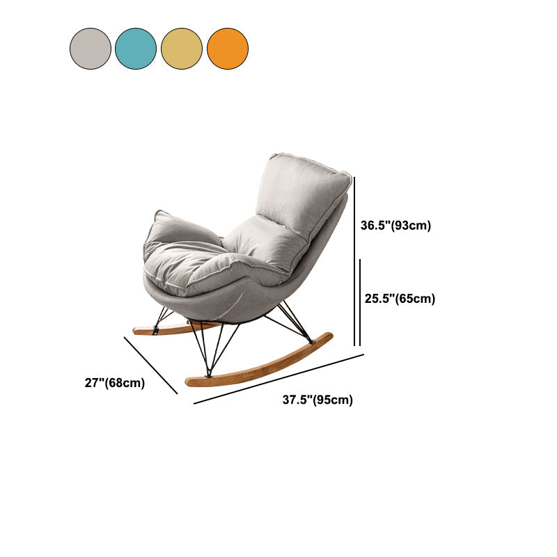 Modern Rocking Chair Solid Wood Rocker Chair with Light Legs