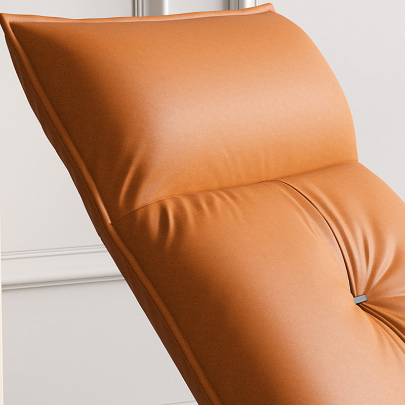 Faux Chaise à bascule en cuir et en métal Ergonomic avec un coussin de chaise de chaise de coussin de siège