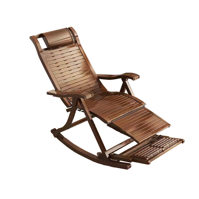 Solid Wood Rocking Chair Bamboo with Padded Seat Rocker Chair Ergonomic Tan Clearhalo 'Chairs & Seating' 'furn' 'furn_rocking_chairs' 'Furniture' 'Living Room Furniture' 'Rocking Chairs' 'rocking_chairs' 5708635
