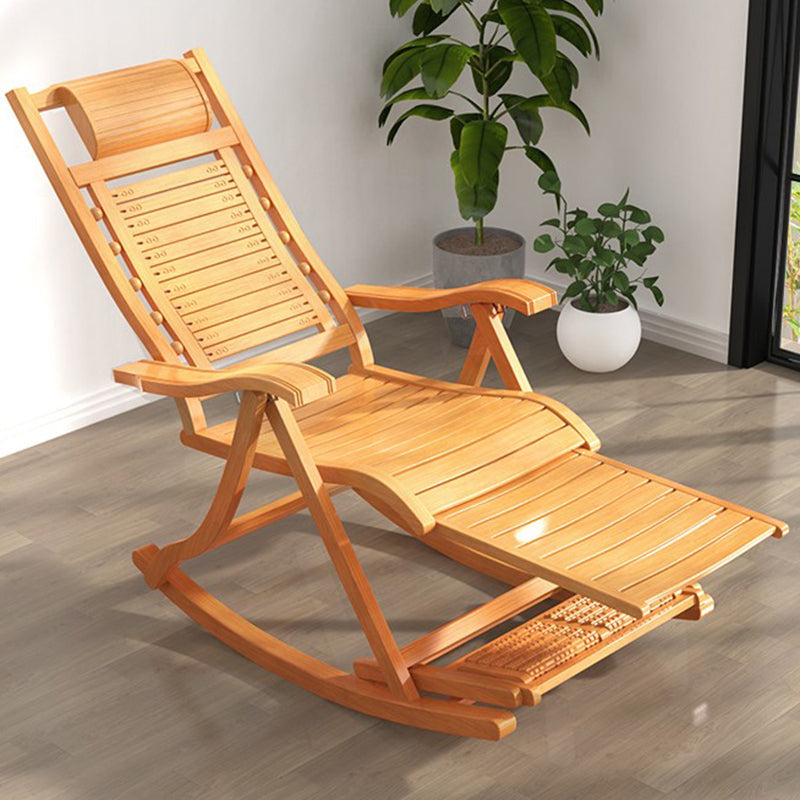 Solid Wood Rocking Chair Bamboo with Padded Seat Rocker Chair Ergonomic Natural Clearhalo 'Chairs & Seating' 'furn' 'furn_rocking_chairs' 'Furniture' 'Living Room Furniture' 'Rocking Chairs' 'rocking_chairs' 5708636